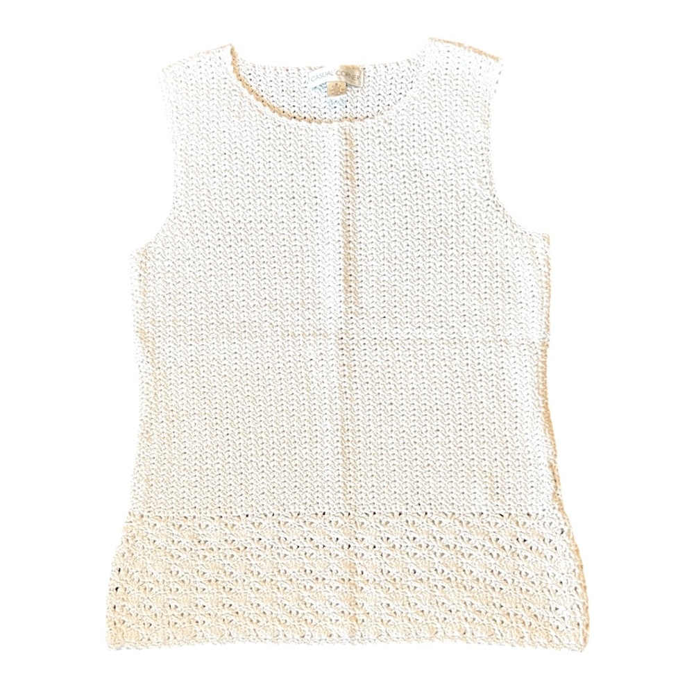 Casual Corner Cream Sleeveless Sweater
